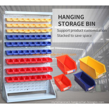 Plastic Parts Box Bin Stackable Back Hanging Plastic Storage Bin for Parts Storage